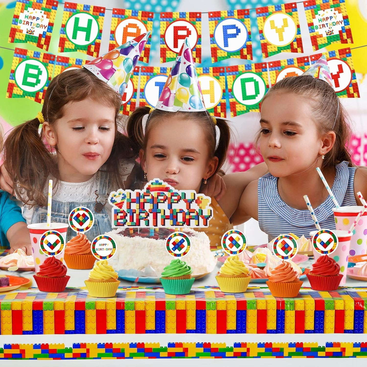 50% off Building Blocks Birthday Decorations