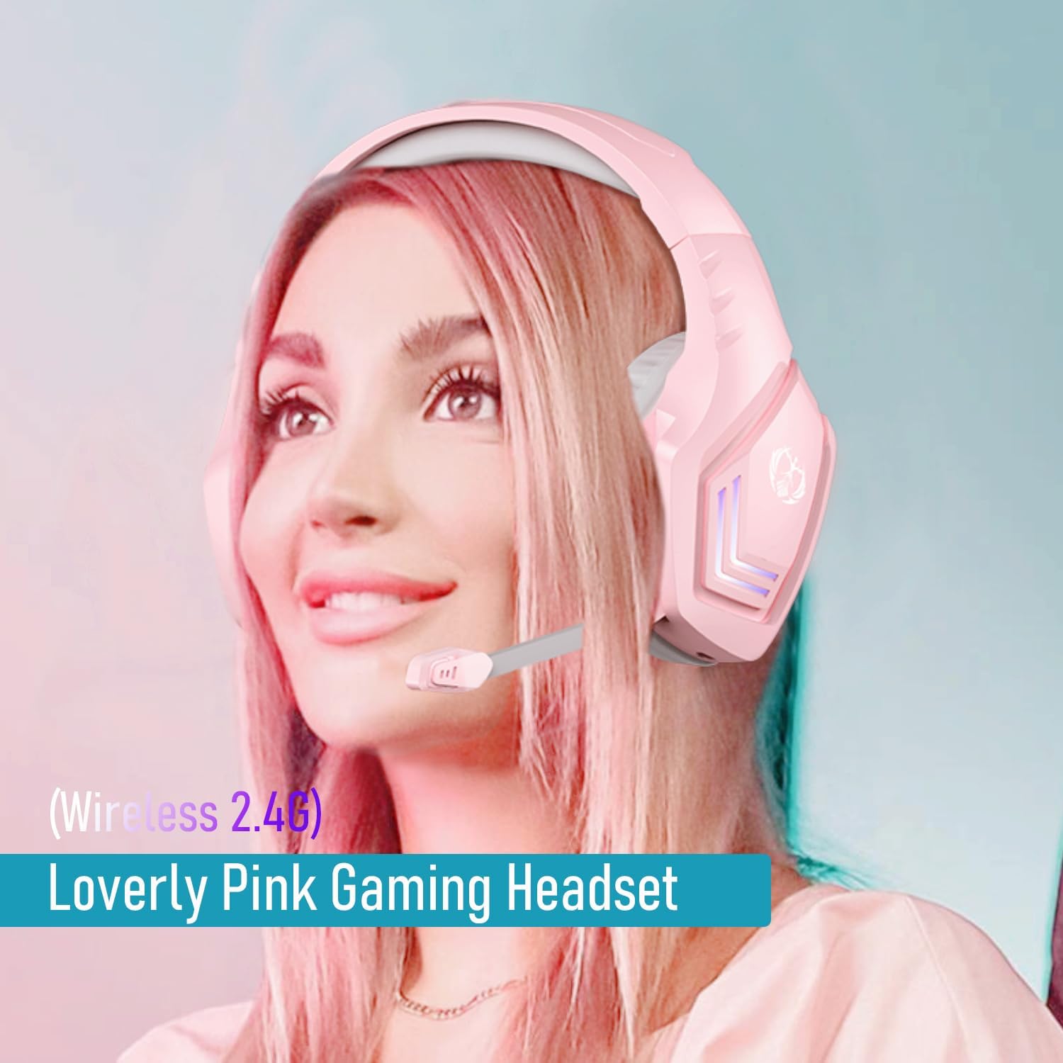 30% off  Pink Gaming Headphones with Mic