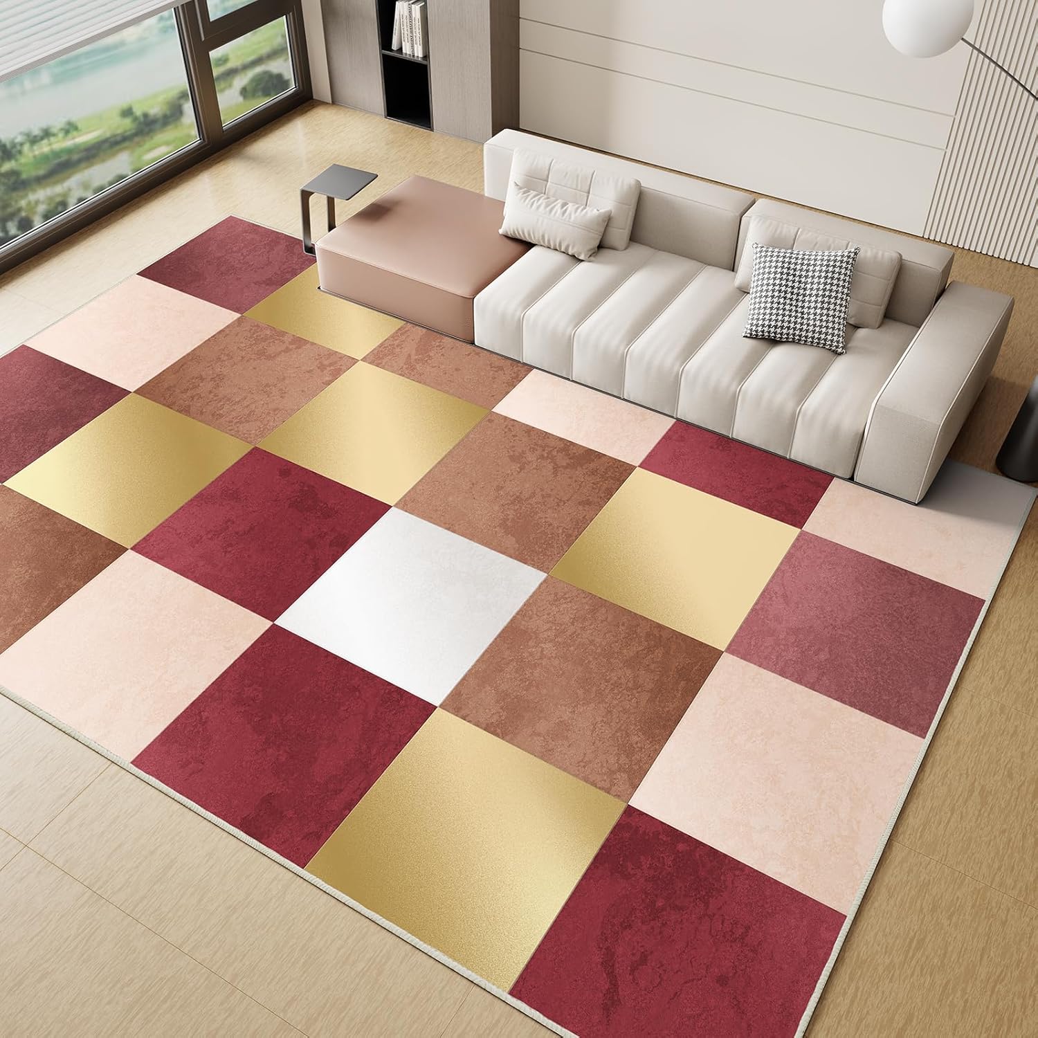 70% off Modern Area Rug - Geometric Rug for Bedroom Living Room