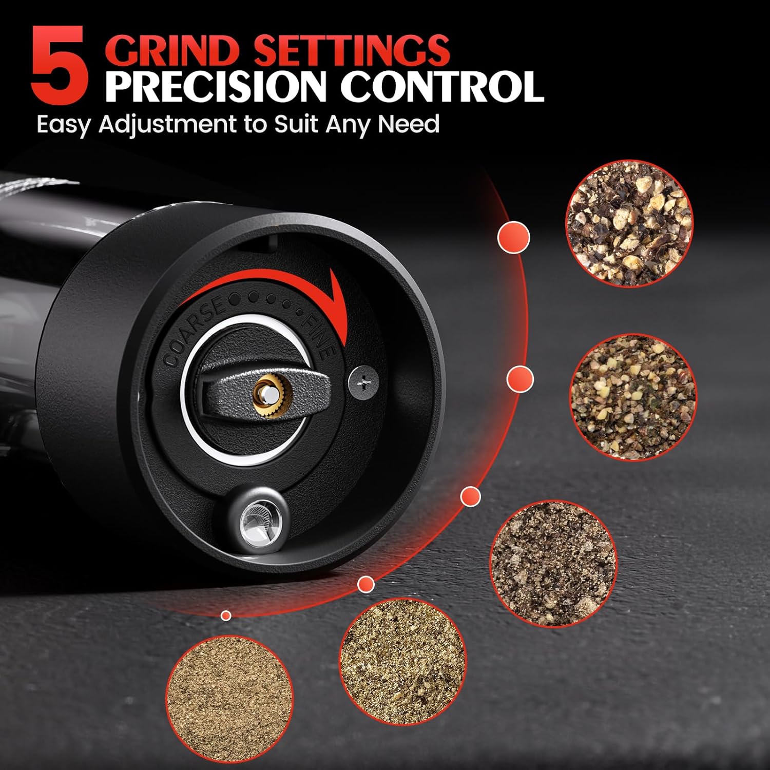 50% off Electric Salt and Pepper Grinder Set Automatic