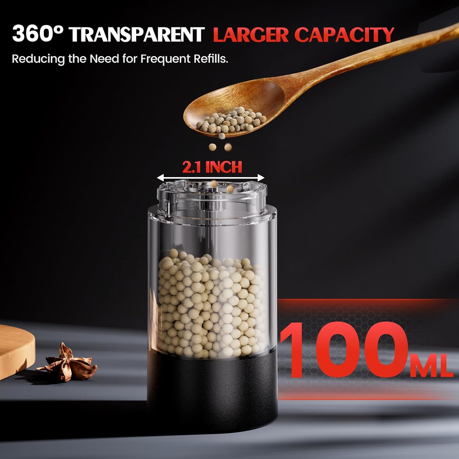 50% off Electric Salt and Pepper Grinder Set Automatic