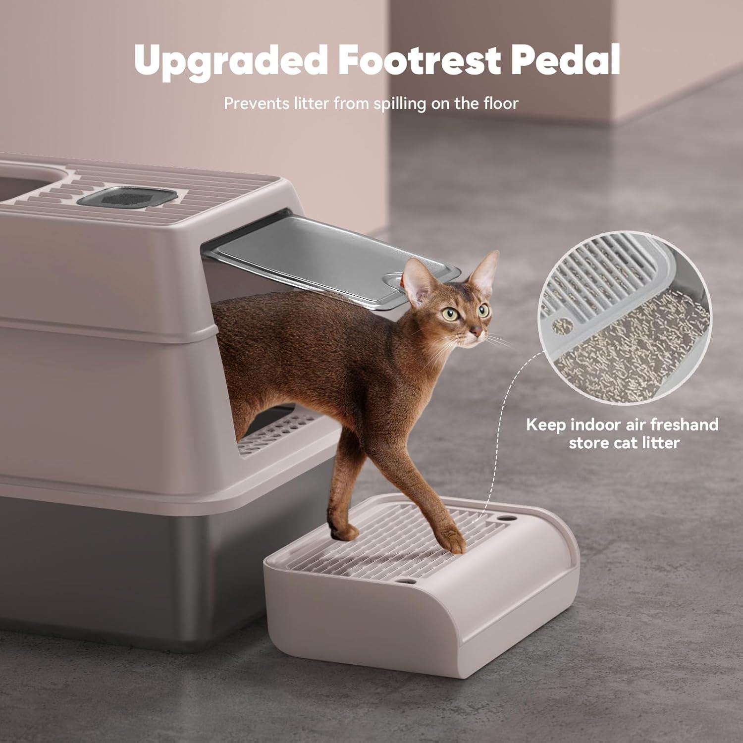 50% off Stainless Steel Cat Litter Box with Lid Scoop