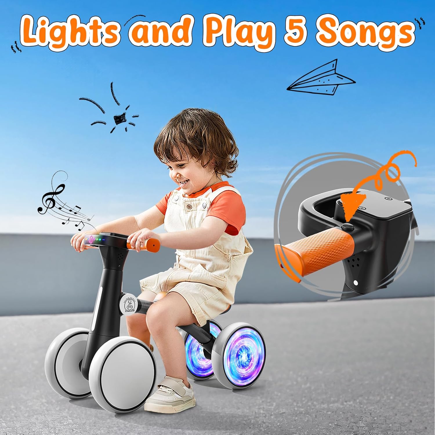 40% off Colorful Lighting Baby Balance Bike