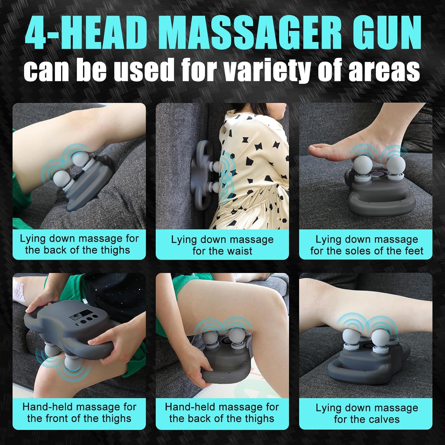  4-Heads Handheld Massager