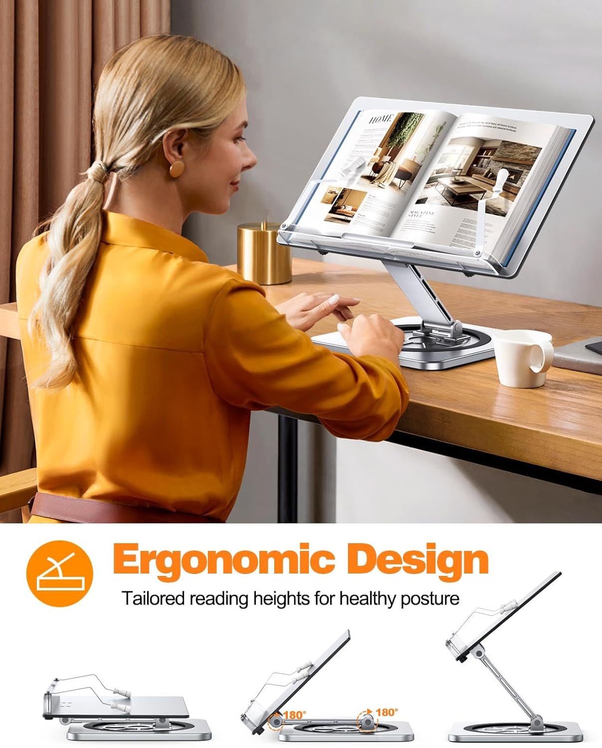 Adjustable Book Stand for Reading