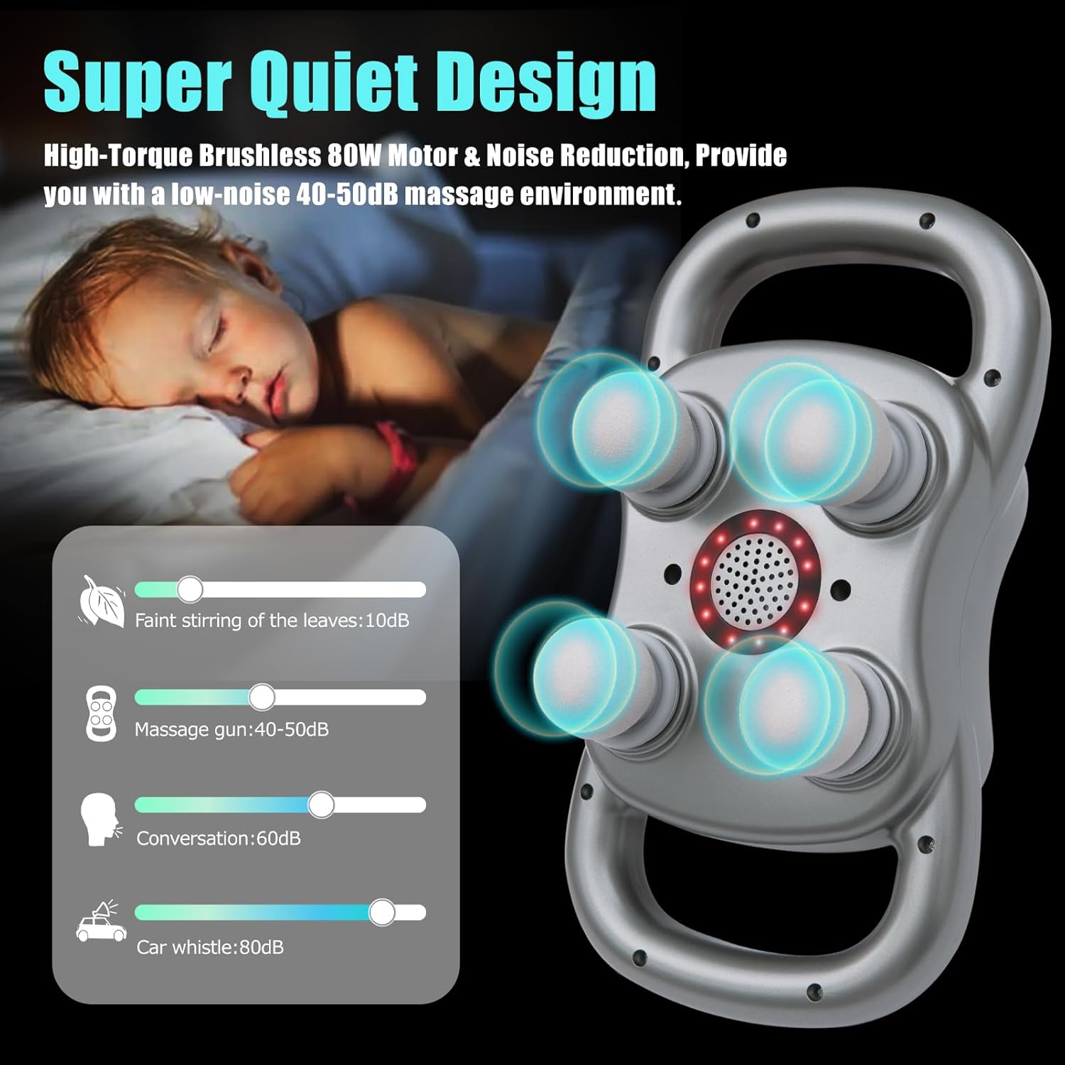  4-Heads Handheld Massager