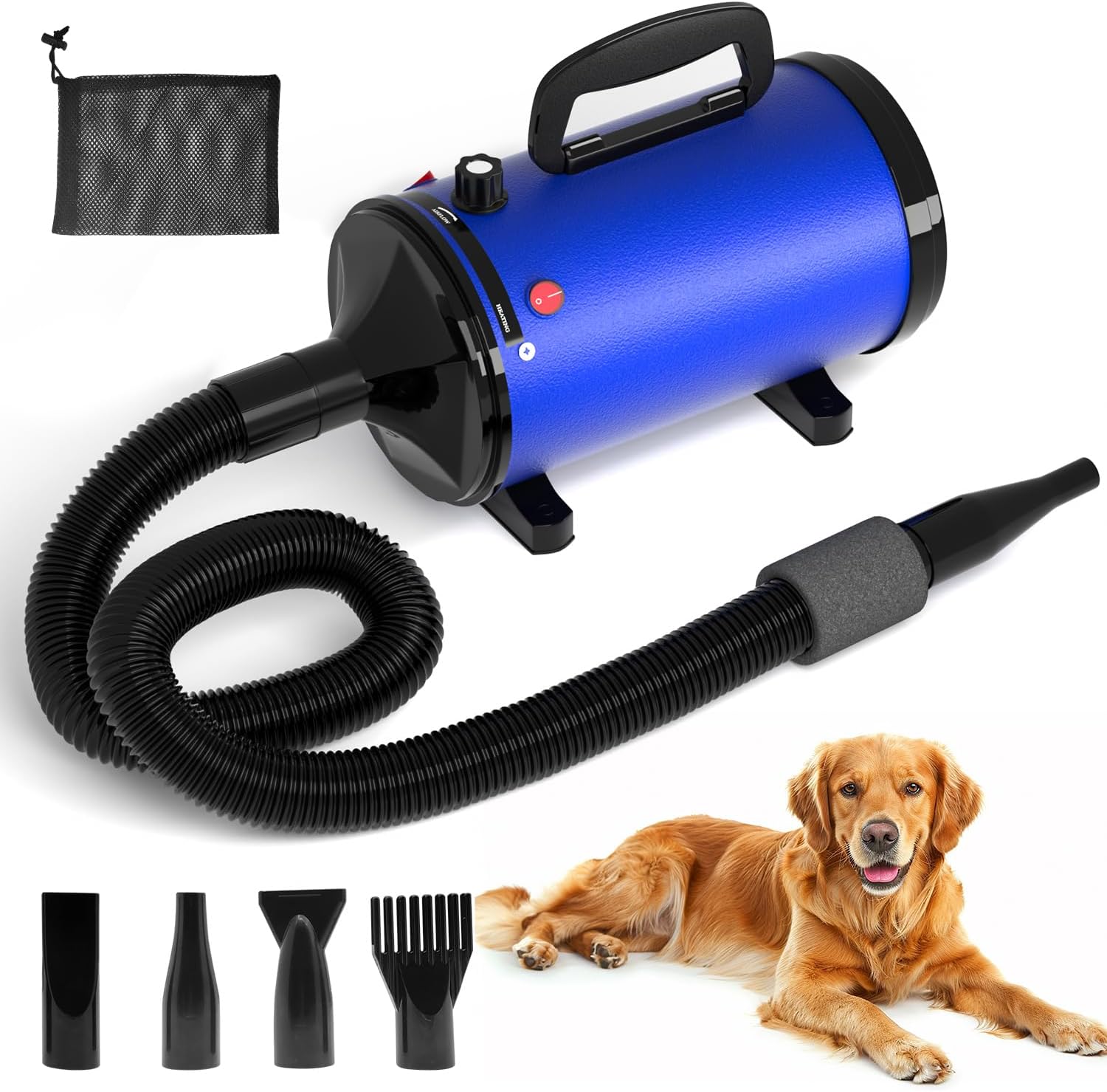 IKARE Dog Hair Dryer Professional High Velocity 5.2HP/3800W