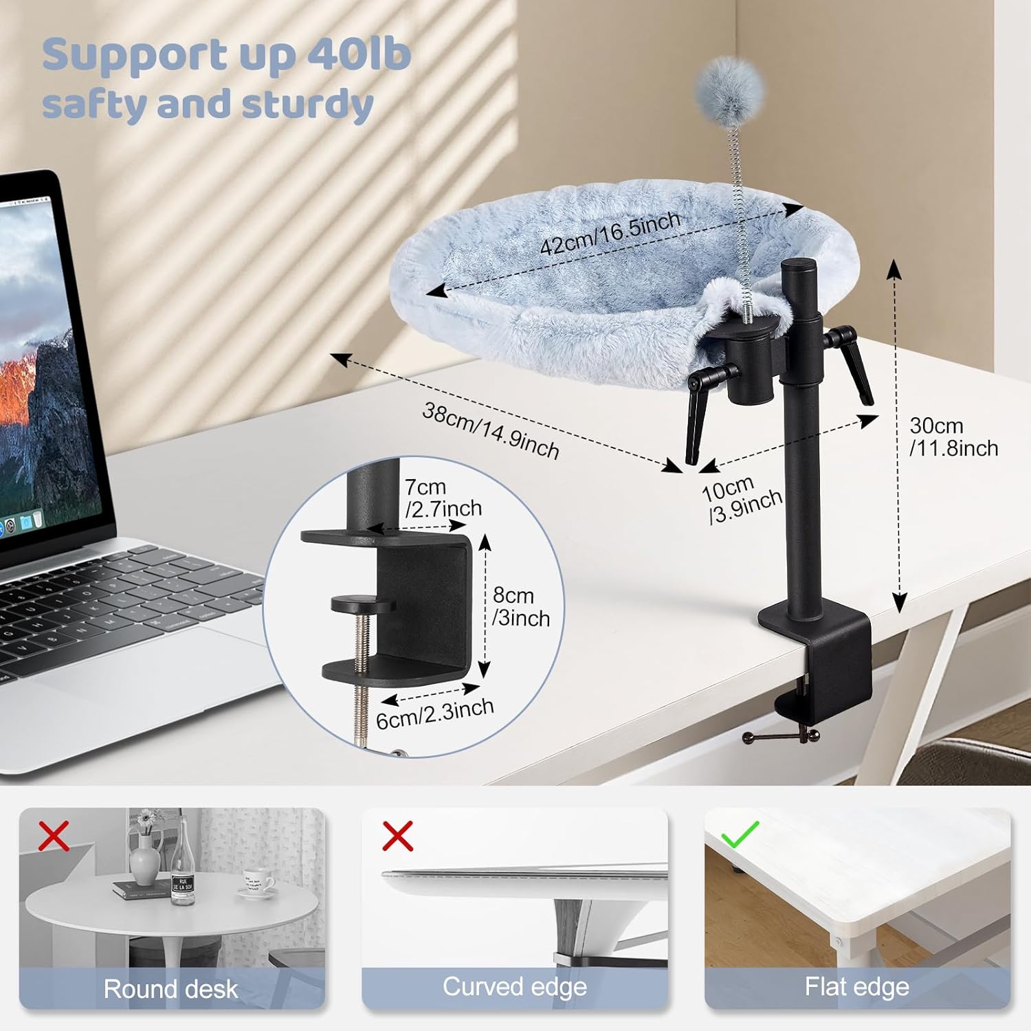 Odoland Cat Desk Bed