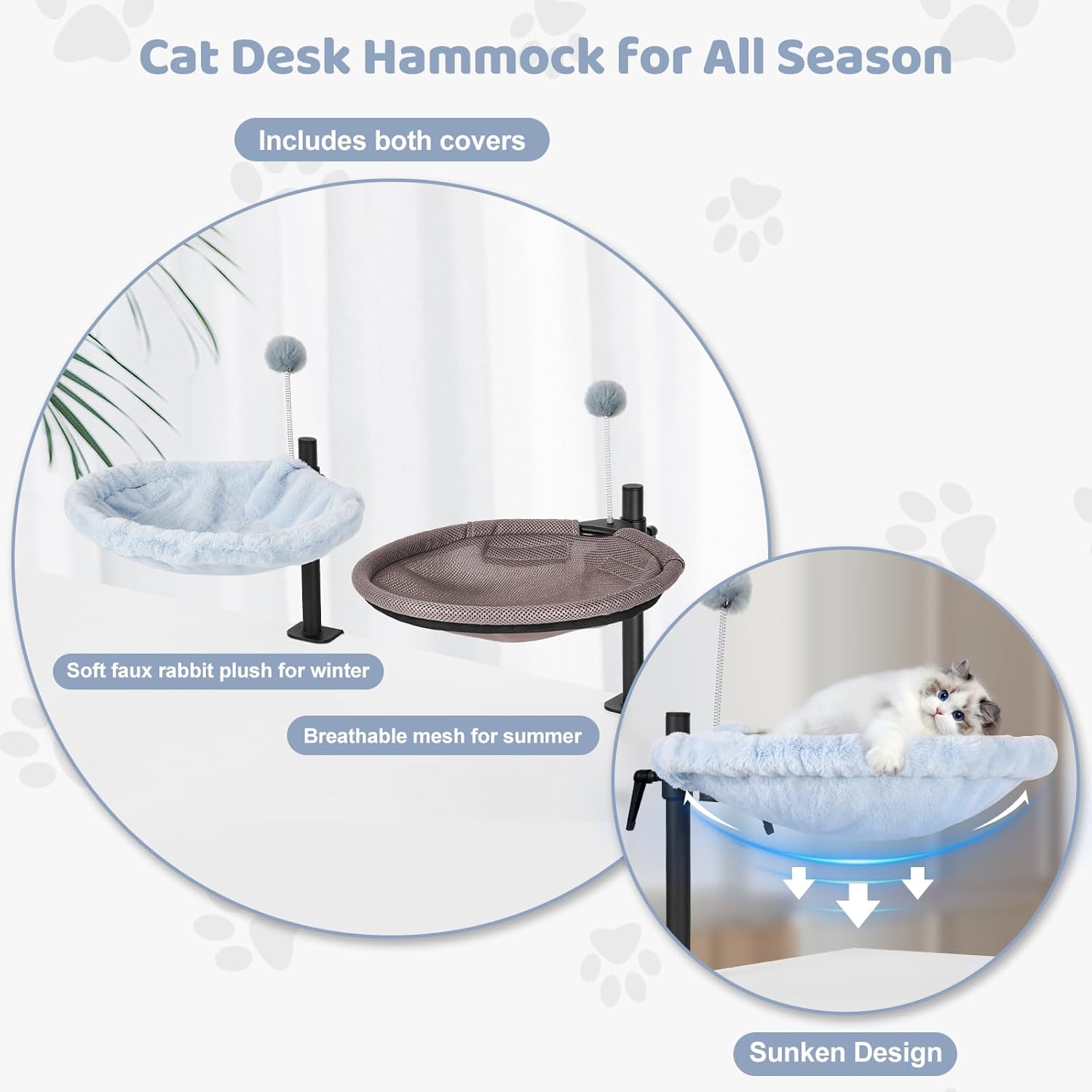 Odoland Cat Desk Bed