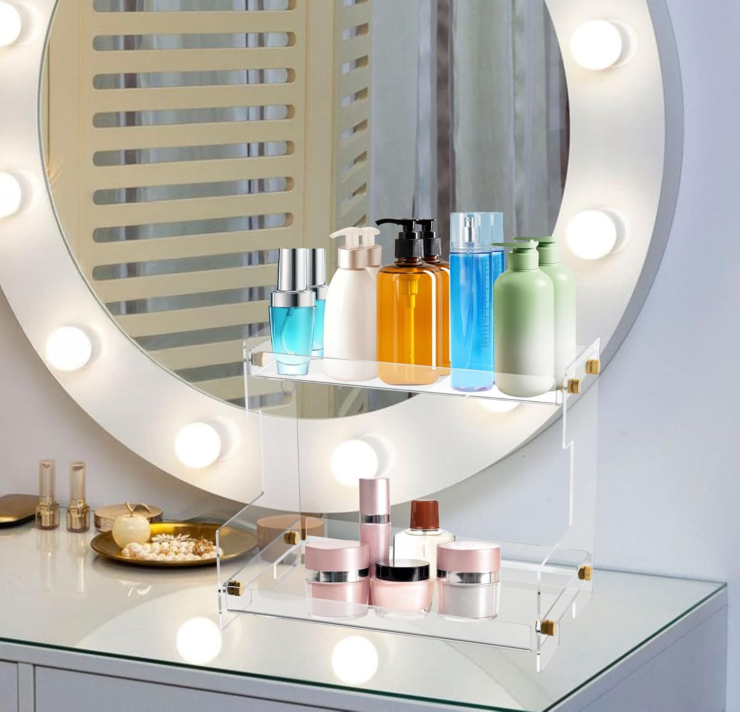 Tier Clear Acrylic Bathroom Counter Organizer