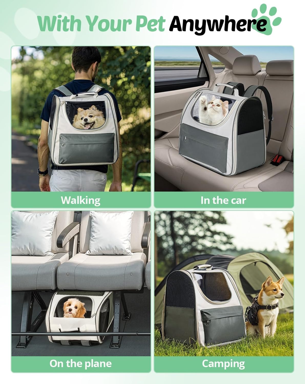Expandable Pet Carrier Backpack