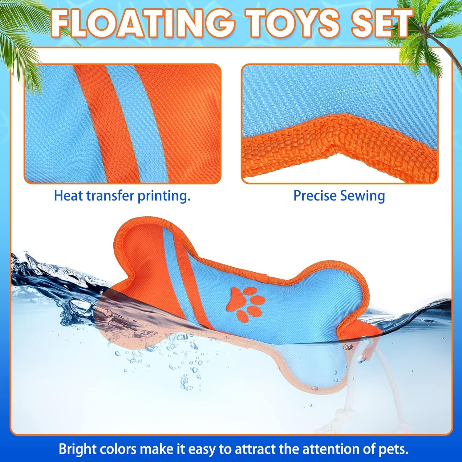 BINGPET Dog Pool Floating Toys 2 Pack
