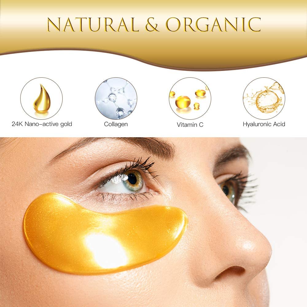 24K Gold Eye Mask – 30 Pairs