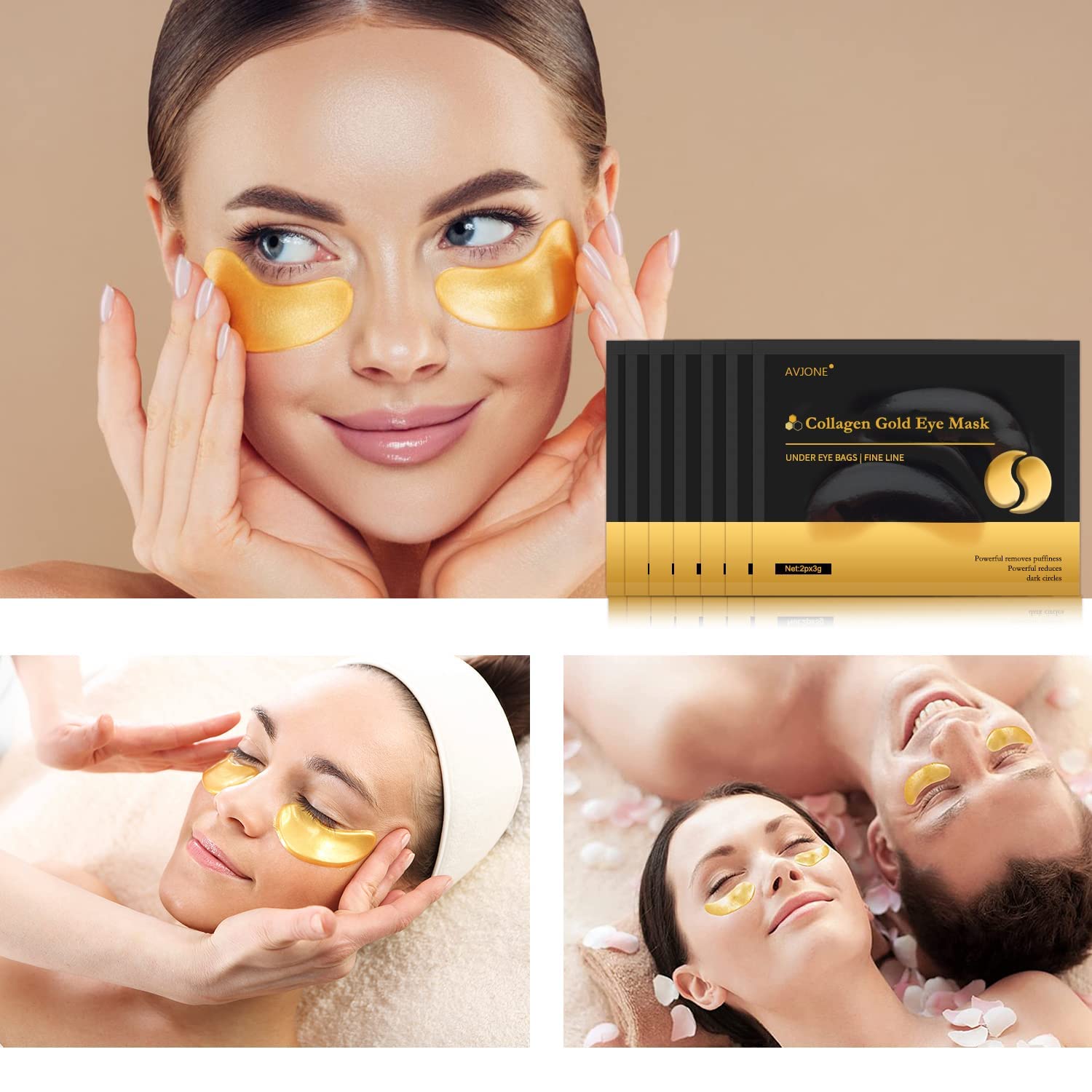 24K Gold Eye Mask – 30 Pairs