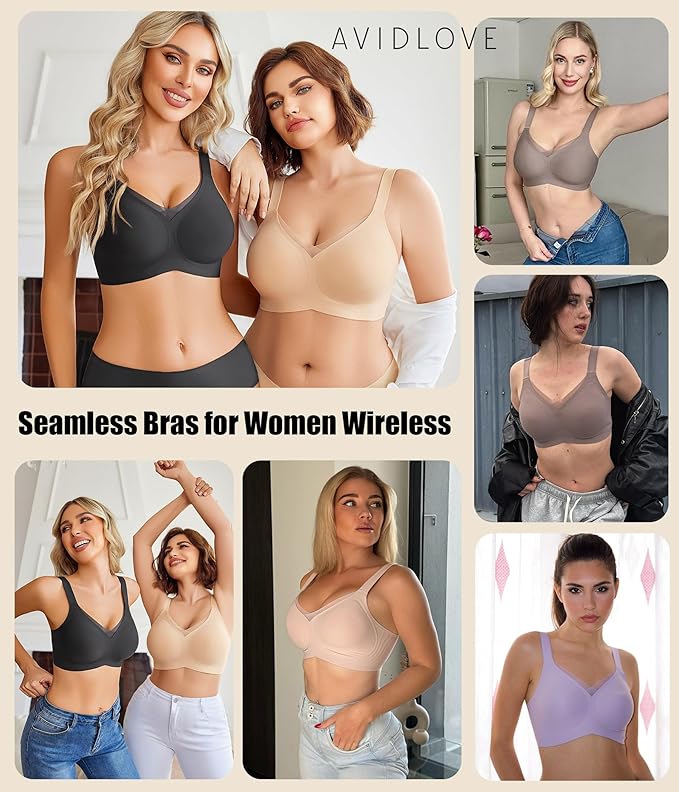 Avidlove Womens Seamless Bras No Underwire Bra 